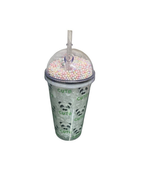 Desenli Köpüklü 450 ML Pipetli Bardak 5588