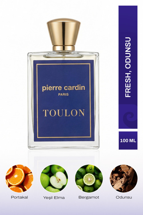 Toulon EDT Erkek Parfüm 100 ml|Odunsu, Fresh|Yeşil Elma, Portakal, Bergamot, Sardunya, Amber