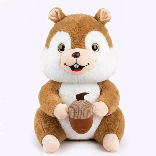 Sevimli Peluş Sincap (50 cm) - Dev Pofuduk Kuyruklu Özel Tasarım Hediye Peluşu