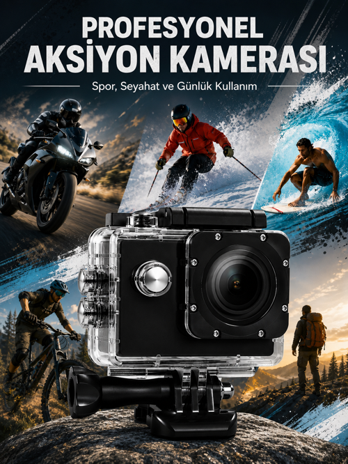 tekno Yüksek Görüntü Kalitesi Sunan 1080P Full HD Aksiyon Kamerası 2026