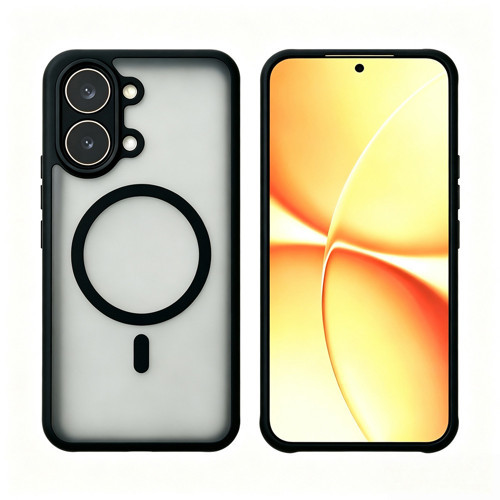 Poco X8 Pro Max Kılıf M-Safe Şarj Özellikli Kamera Korumalı MKST Lunex Kapak - Siyah