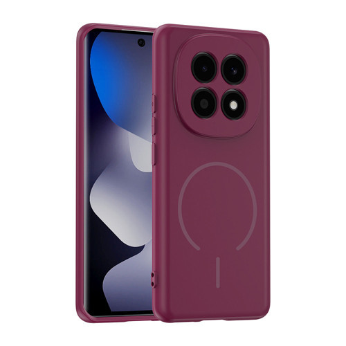 Redmi Note 15 4G Kılıf M-safe Şarj Özellikli MKST Meta Kapak - Mürdüm