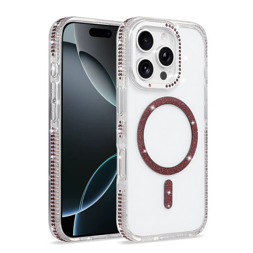 iPhone 16 Pro Kılıf M-safe Şarj Özellikli MKST Tera Silikon Kapak - Mürdüm