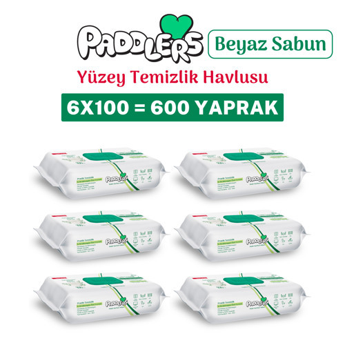 Easy Clean Beyaz Sabun Katkılı Yüzey Temizlik Havlusu 600 Yaprak (6x100)