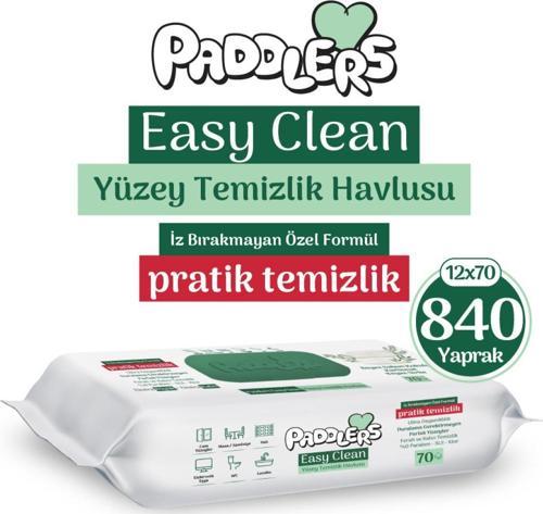 Easy Clean Beyaz Sabun Katkılı Yüzey temizlik Havlusu 12x70 (840 Yaprak)