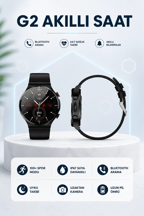 G42 Akıllı Saat Ios Android Cihazlarla Uyumlu