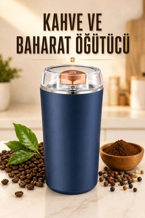 Kahve Baharat Öğütücü Paslanmaz Çelik Dayanıklı Kolay Kullanım