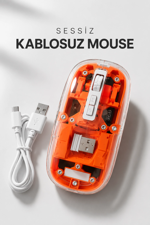 Kablosuz Mouse 5.0 Bluetooth Bağlantılı Usb Girişli
