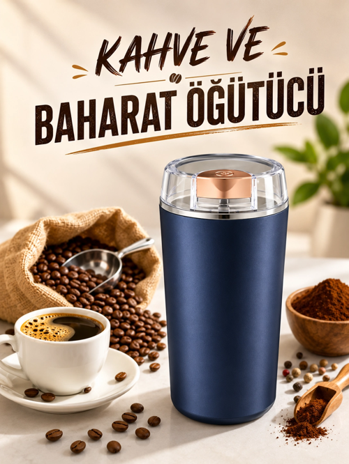 Otomatik Kahve Baharat Öğütücü Kolay Taşınabilir Paslanmaz Çelik