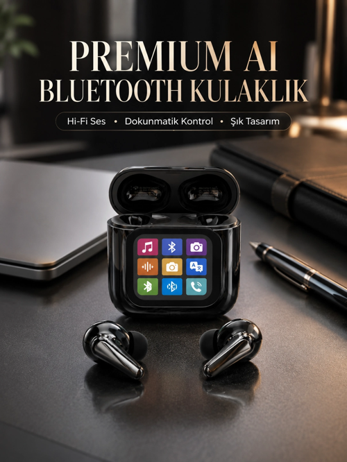 Aı Destekli Dokunmatik Ekranlı Kablosuz Bluetooth Kulaklık
