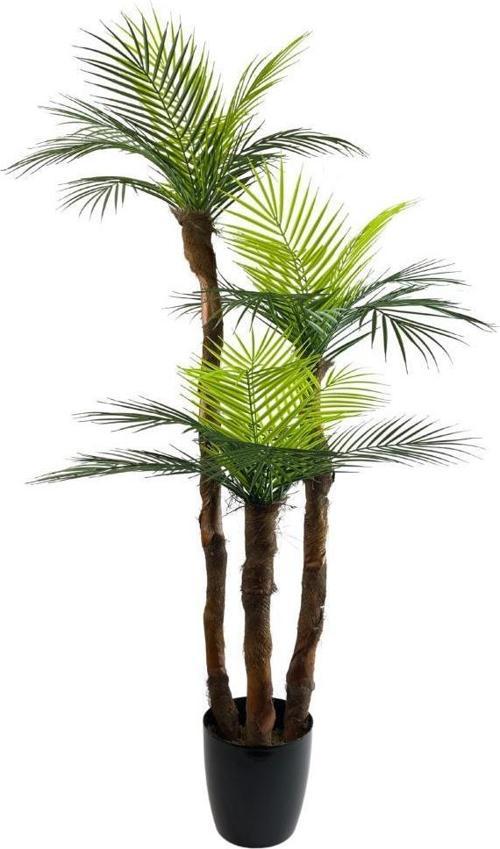 Yapay Ağaç 3 Dal 140cm Areka Palmiye Ağacı Areka 3Katlı Salon Çiçeği Yapay Çiçek