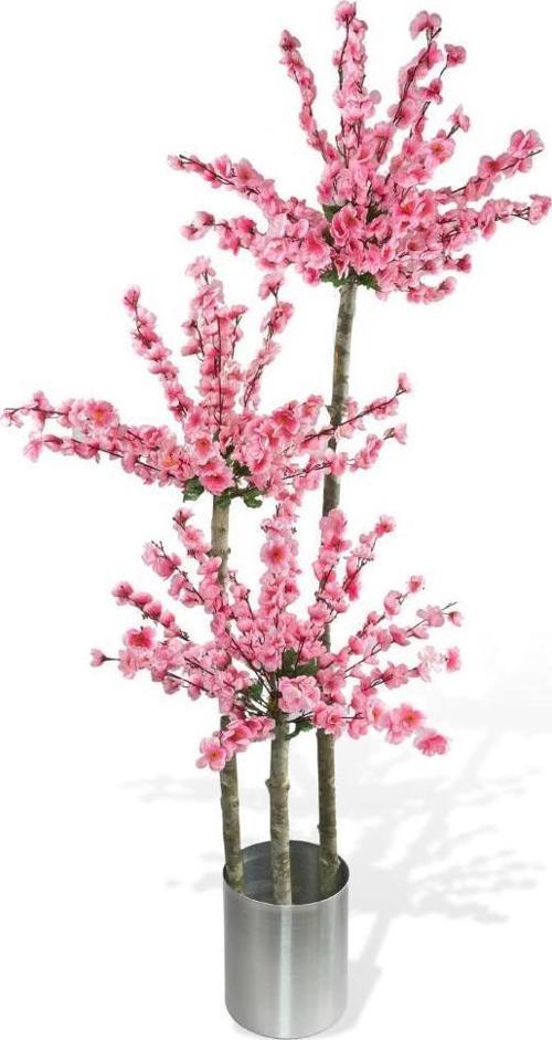 Yapay Ağaç 3 Katlı Japon Kiraz Çiçeği Bahardalı Ağacı Sakura Çiçeği Pembe 180cm