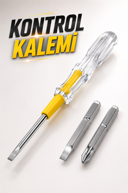 Test Kalemi Çift Başlıklı Şeffaf Elektrik Testi