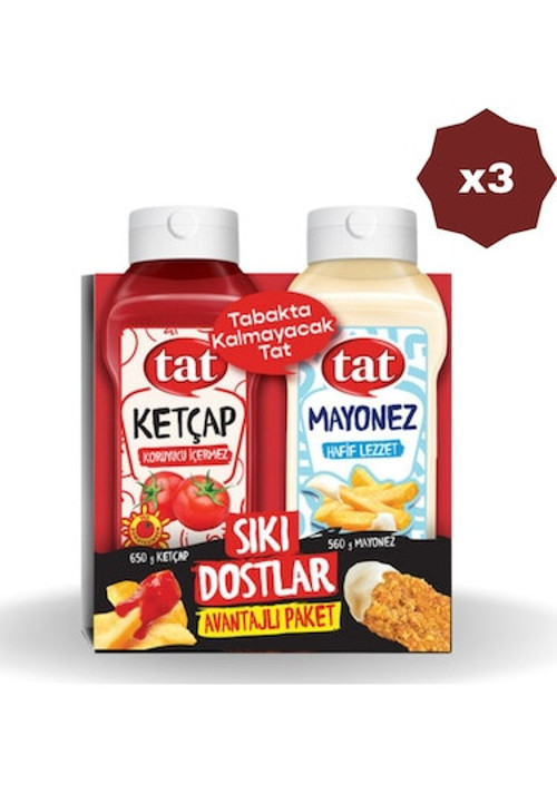 Sıkı Dostlar Avantajlı Paket 650 g Ketçap + 560 g Mayonez (3 Adet)
