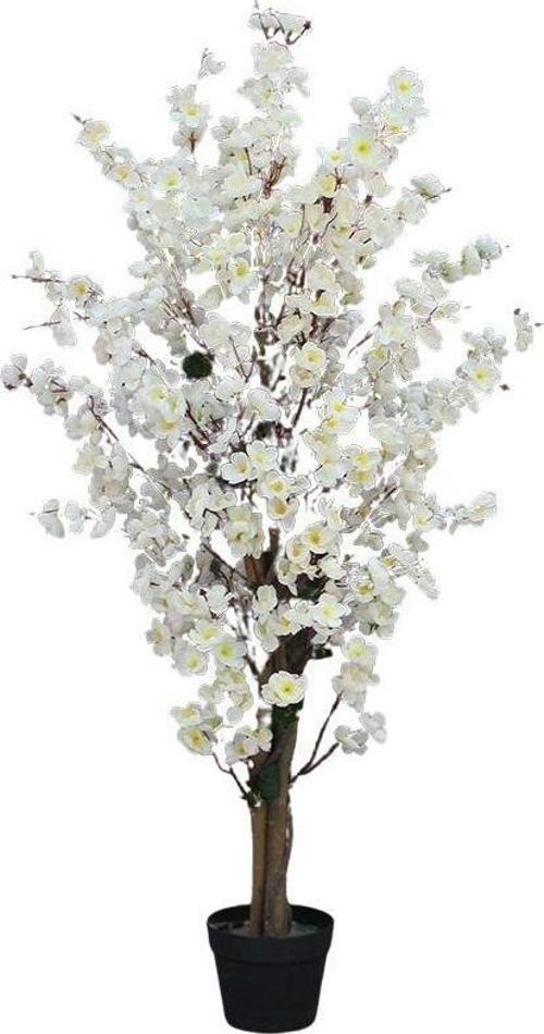 Yapay Ağaç Beyaz Japon Kiraz Çiçeği Bahardalı Ağacı Sakura Çiçeği Çalılı 150cm