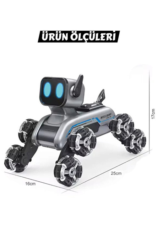 JIN-2950 ROBOT KÖPEK BİLEKTEN KONT 2 4G 8 TEKER MÜZİKLİ VE LED IŞIKLI