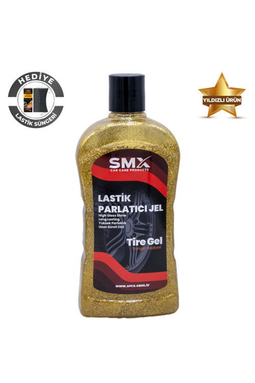 Simli Jel Lastik Parlatıcı 500 Ml + Sünger Hediye