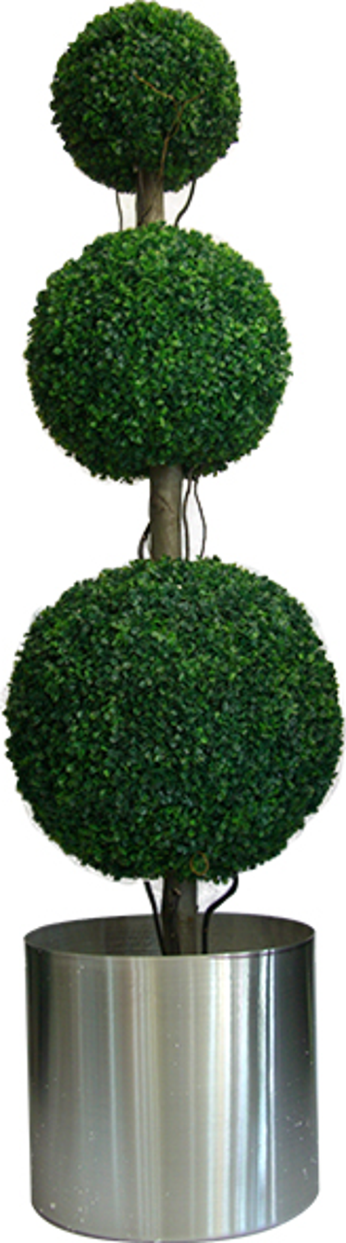 Nettenevime Yapay Ağaç Şimşir Top 3 Toplu 170 Cm Galvaniz Saksılı 1. Kalite