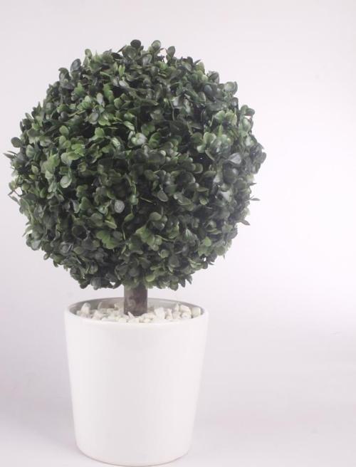 Yapay Ağaç Şimşir Top Tek Toplu 20x35cm Seramik Saksılı