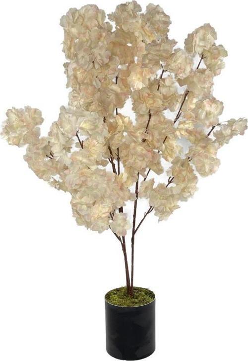 Yapay Ağaç Somon Bahardalı Ağacı 80 cm Ağacı Japon Kiraz Çiçeği Saksılı