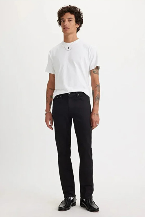Lse 511 Pamuklu Slim Fit Normal Bel Dar Paça Jeans Erkek Kot Pantolon A2081-0017 SİYAH