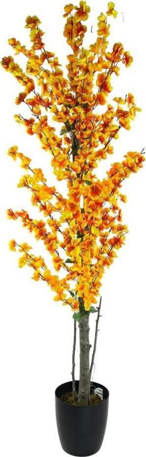 Yapay Ağaç Turuncu Japon Kiraz Çiçeği Bahardalı Ağacı Sakura Çiçeği Çalılı 150cm