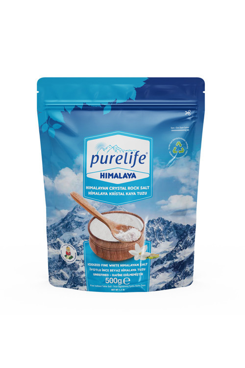 Himalaya Tuzu Ince Iyotlu Kristal Kaya Tuzu Beyaz 500g | Rafine Edilmemiş & Doğal | Zengin Mineralli
