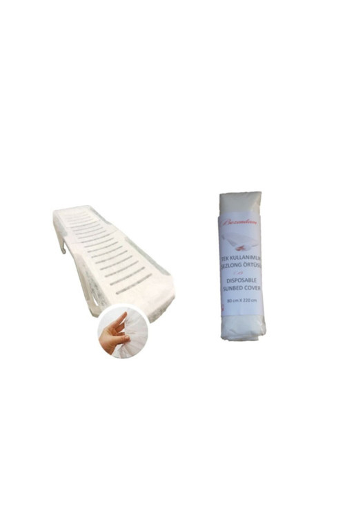 Bezendam 50 Adet Şezlong Örtüsü Tek Tek Paketli Lastikli Tek Kullanımlık Sunbed Cover