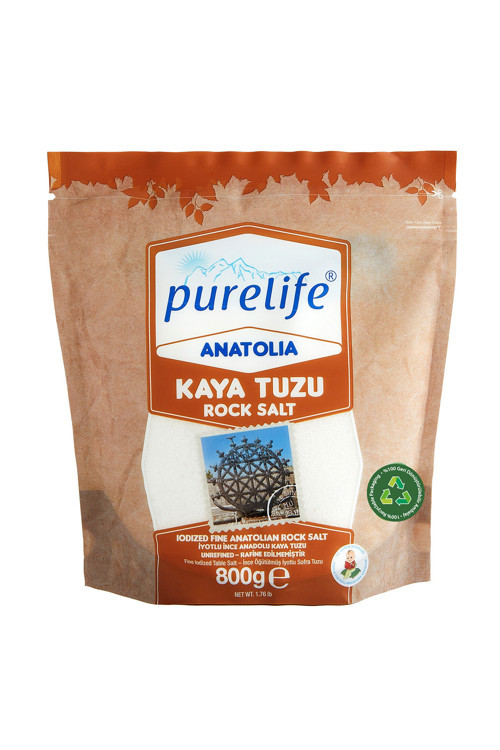 Kaya Tuzu Ince Iyotlu Anadolu Kaya Tuzu 800g | Rafine Edilmemiş & Doğal Tuz | Yüksek Mineralli