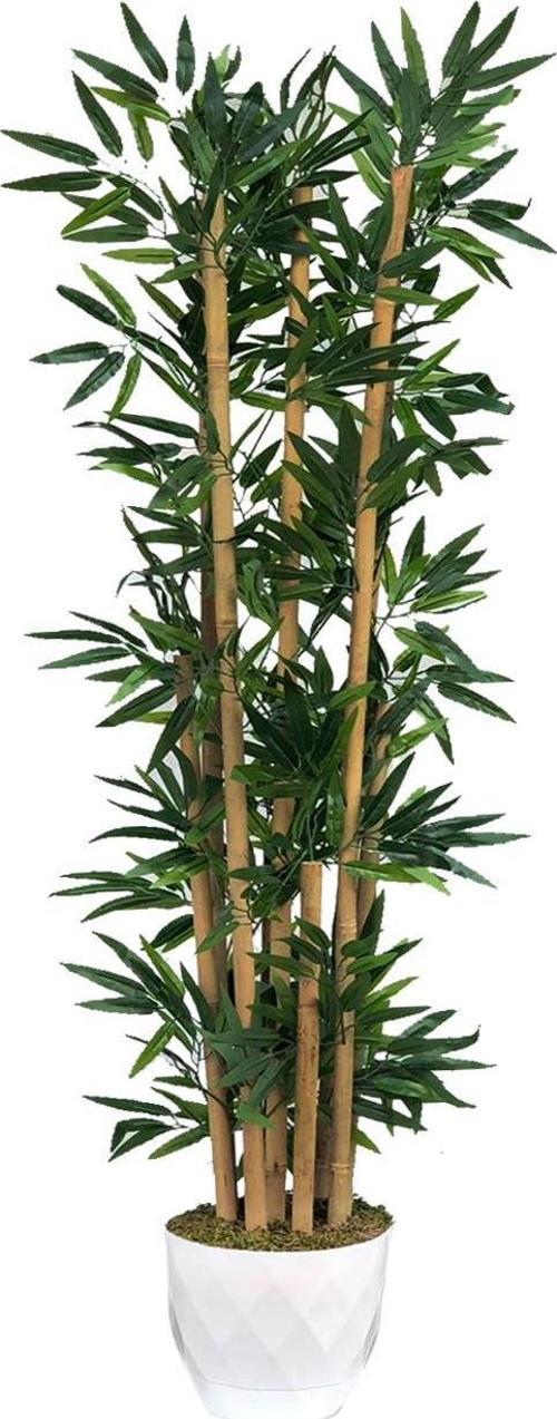 Yapay Bambu Ağacı 5 Sopalı 150 cm Yoğun Yapraklı