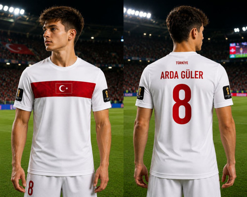 Türkiye 2026 FIFA WORLD CUB Arda Güler Beyaz Yetişkin Forması