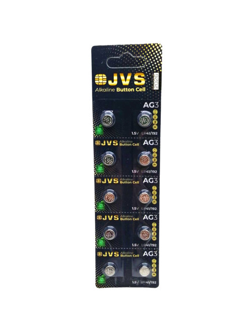 JVS AG3 1.5V LR41 Saat Pili 10'lu Kart