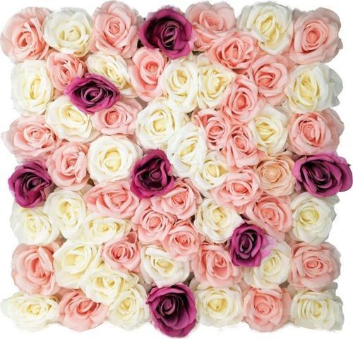 Yapay Çiçek Dekoratif Gül Panel Duvar Kaplama Gül Duvarı Aksesuar 55X55
