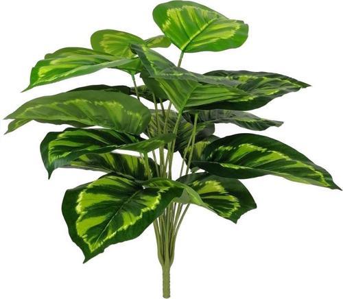 Yapay Çiçek Demet Tropik Difenbahya Çiçeği 18 Dal 85 cm Salon Çiçeği Yapay Bitki