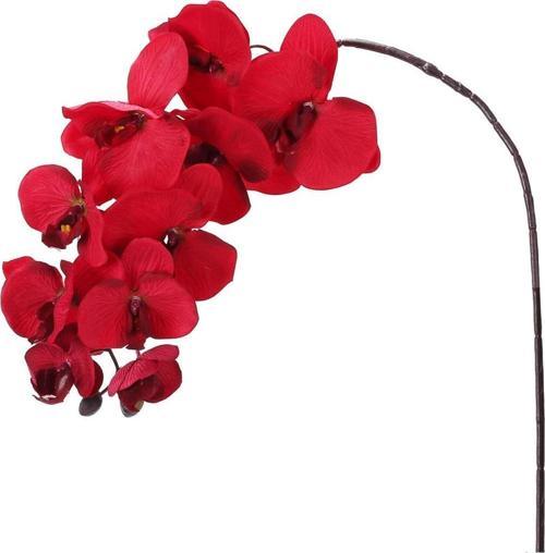 Yapay Çiçek Kırmızı Orkide Uzun Tek Dal 90 cm