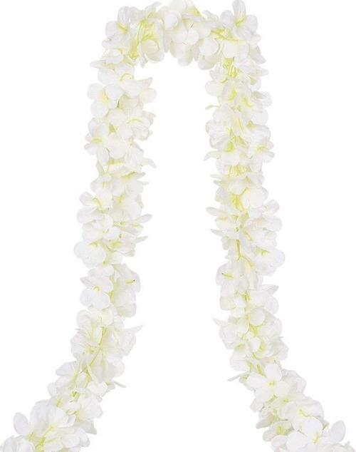 Yapay Çiçek Dolanan Sarkan Ortanca Çiçekli 100 cm BEYAZ