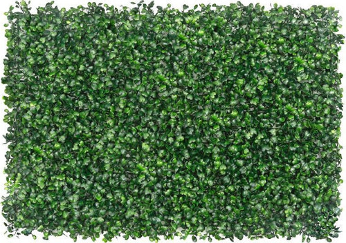 Yapay Çiçek Duvar Kaplama Panel Şimşir Tabaka 40x60 cm Yeşil Dik Duvar Uygulama