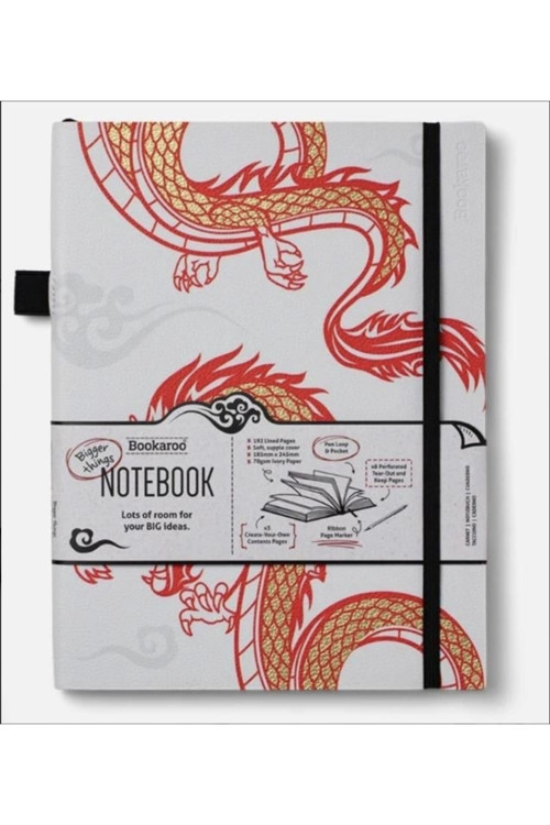Bookaroo Bigger Things Notebook Journal Çizgili Defter - Warrior Dragon