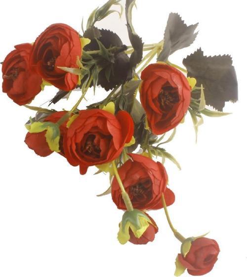Yapay Çiçek Erengül Yapay Gül Demeti 6 Çiçekli KIRMIZI