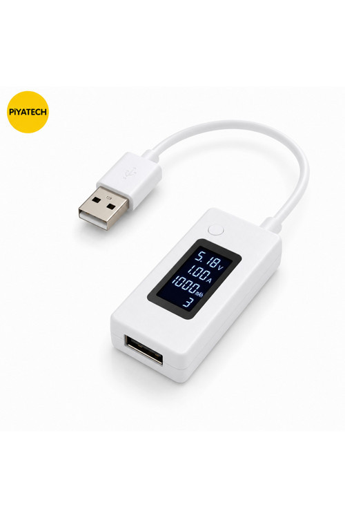Dijital Led Göstergeli USB Voltmetre Ampermetre Test Cihazı - Akım Ve Voltaj Ölçer