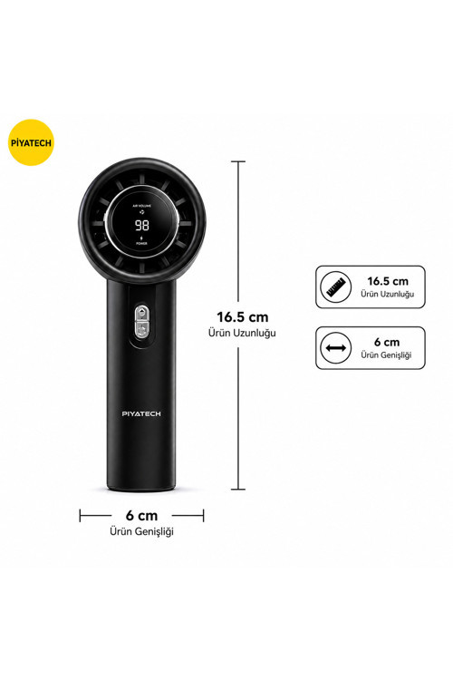 DD5013 Dijital Göstergeli Ultra Yüksek Hızlı Mini El Fanı 100 Vites Ayarlı Taşınabilir Nesil Usb Vantilatör
