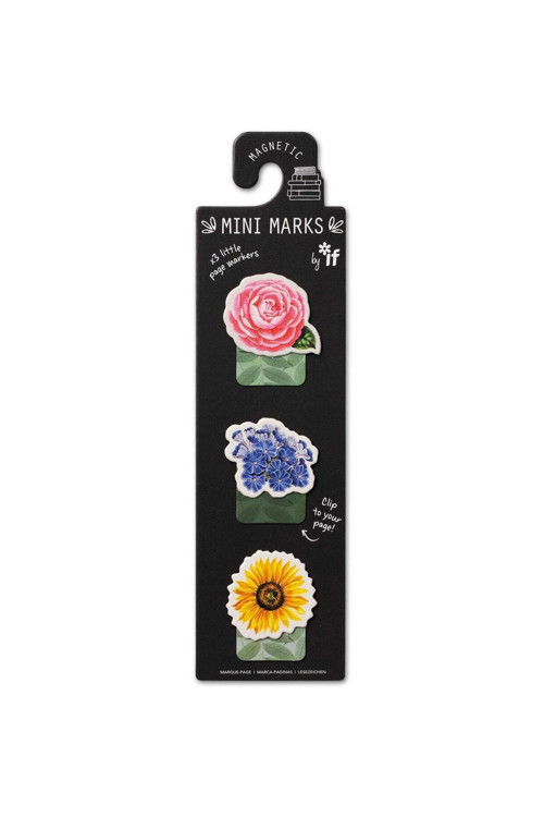 Mini Marks Manyetik Mini Kitap Ayracı 3'lü Flowers