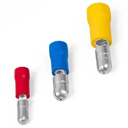 TBE-1040 0.5-1.5mm2 İzoleli Soket Tipi Erkek Terminal Kablo Ucu Kırmızı 100 Adet
