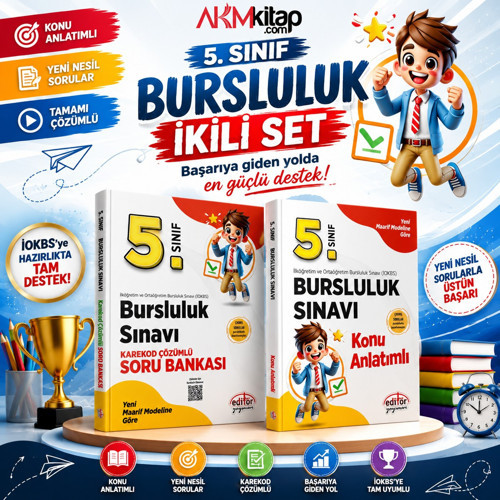 Editör 5.Sınıf Bursluluk Konu ve Soru Bankası Seti 2 Kitap