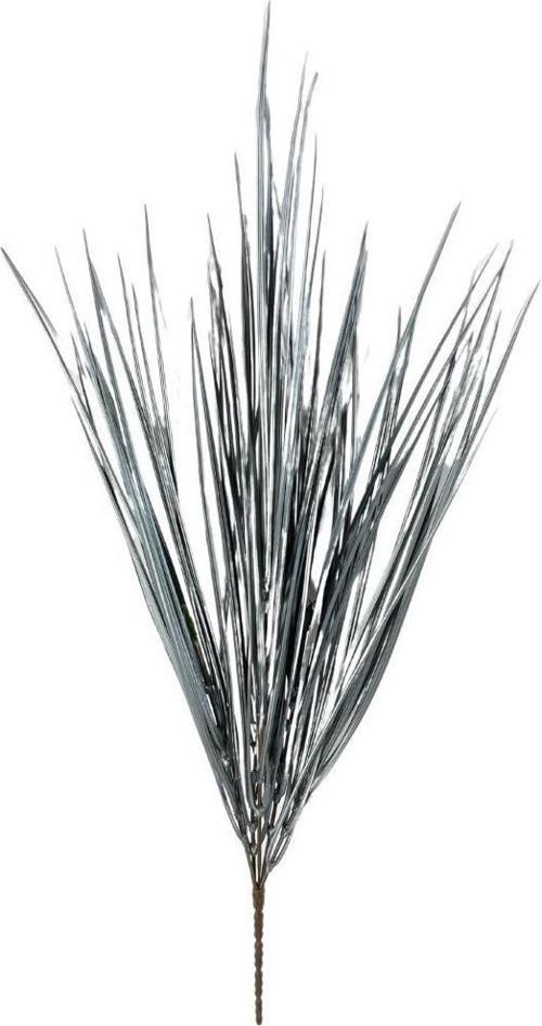 Yapay Çiçek Gümüş Renk Grass Saz 50cm Bitki Yapay Çiçek Dekor Çiçeği Uzun Ot