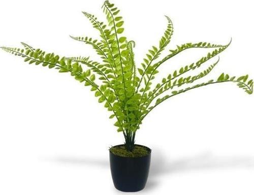 Yapay Çiçek Islak Sıkas Yukka 15yaprak 50cm Salon Çiçeği Plastik Siyah Saksılı Yapay Bitki