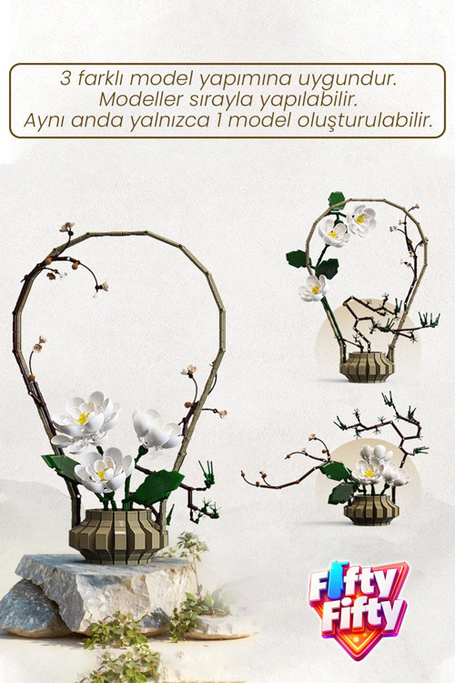 CADA Artizan Winter C59026W Dekoratif ve Koleksiyonluk Çiçek Modeli 990 Parça Yapay Bitki FFC59026W