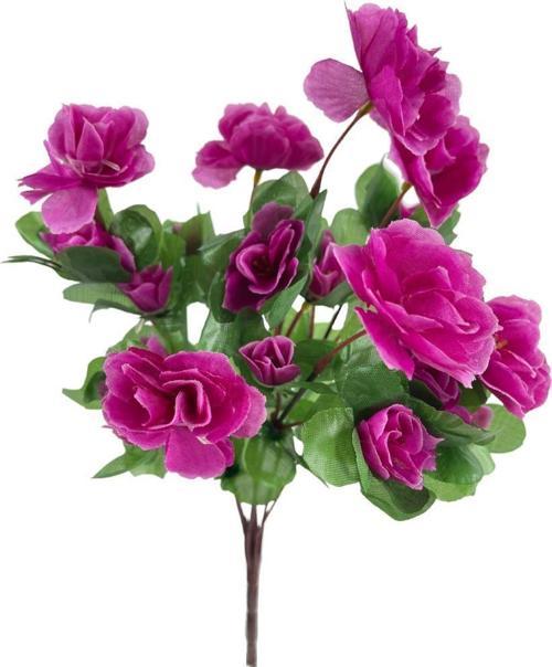 Yapay Çiçek Mor Açelya Demeti 7 Dallı 33*20cm