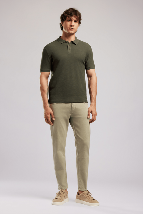TYLER Erkek Regular Fit Basic Polo Yaka T-Shirt Yeşil