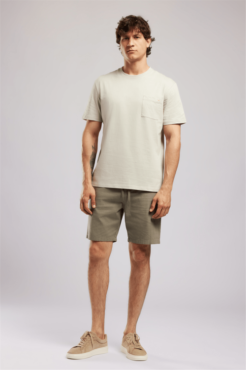 VINCENT Erkek Regular Fit %100 Pamuk Basic Bisiklet Yaka T-Shirt Beyaz